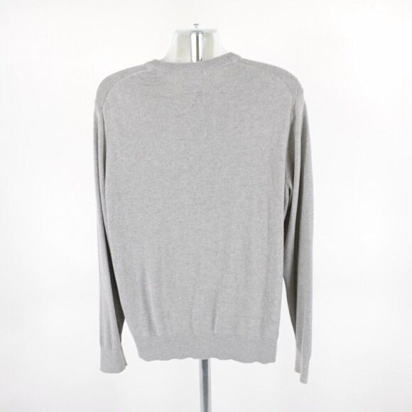 St. John's Bay Gray V-Neck XL Sweater Pullover Cotton Acylic Long‎ Sleeve - Picture 6 of 10